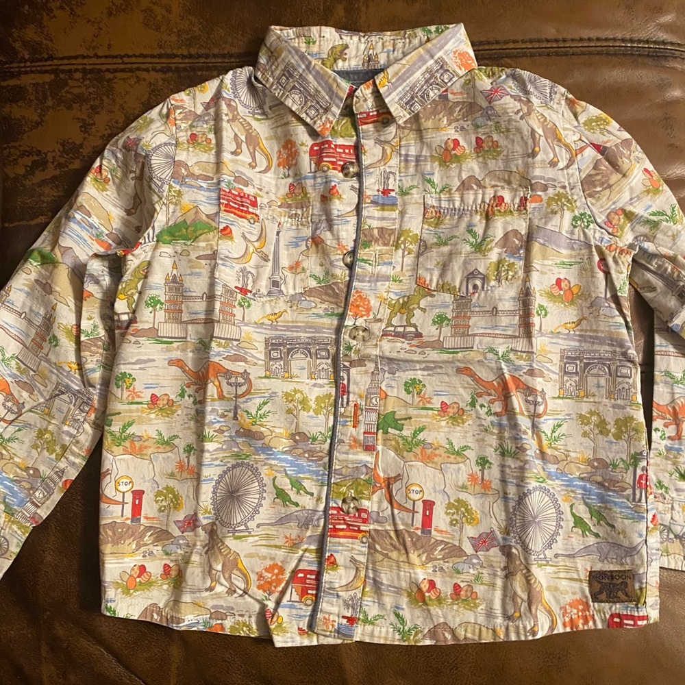 Monsoon Dinosaurs Boys 3-4 Years Shirt - Picture 1 of 7